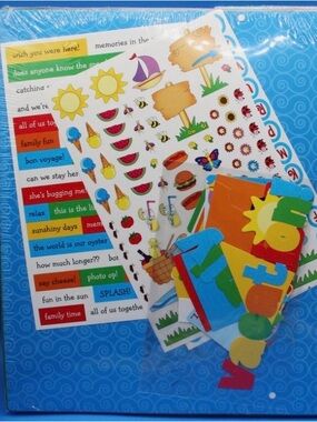 VINTAGE NEW SEASONS LOT FAMILY FUN VACATION KIT W PAPER & STICKERS